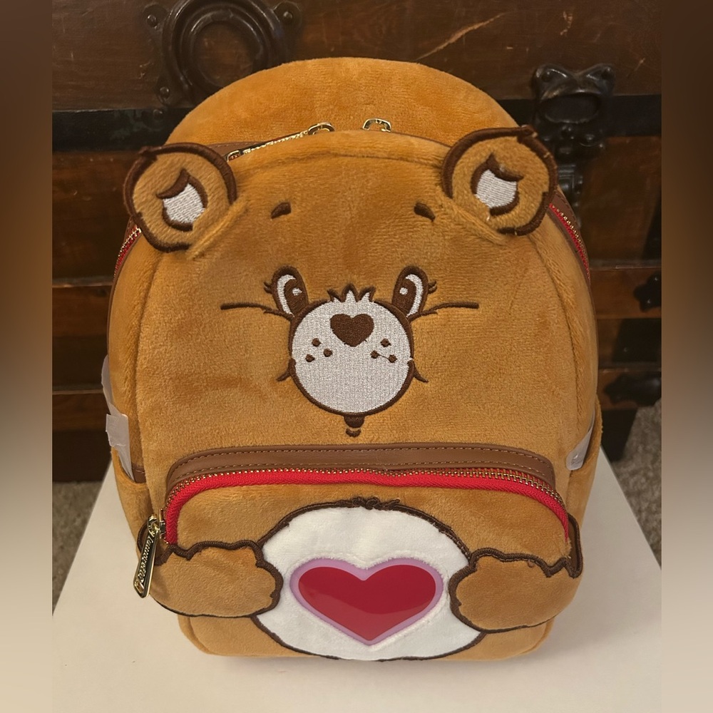 NWT Loungefly Carebears Tenderheart Glow Mini Backpack - NWT